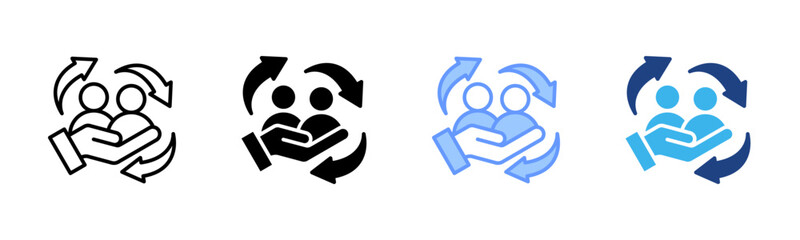 Sustainability icon set multiple style collection