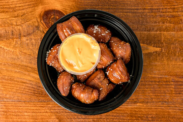 Pretzel bites with cheese
