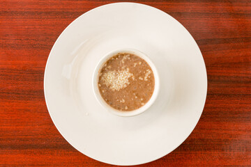 Refried beans in a bowl