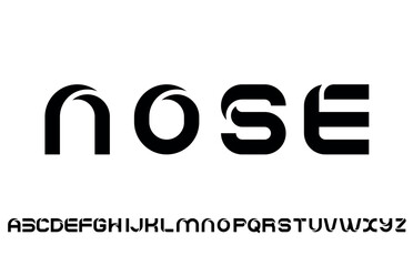 NOSE - Futuristic Rounded Display Font for Tech and Sci-fi Project,