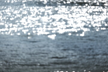 水面　反射　きらきら　ボケ　玉ボケ