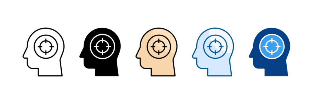 Focus Mode Icon Set Multiple Style Collection