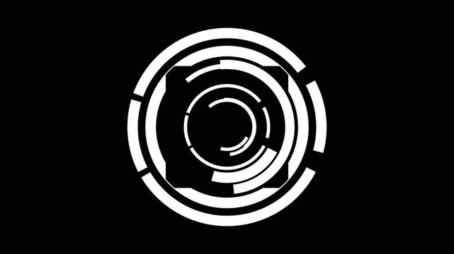 Digital Analysing and Loading Data HUD Display. loading, analysing data, rotating circles, moving graphs, sliders, HUD circle interfaces. 4k video.