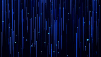 Abstract digital with glowing neon particles flying upward background - Powered by Adobe