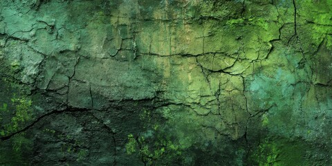 Abstract Green Texture with Cracked Surface Natural Patina for Backgrounds and Design Projects (Eco-Friendly Concept)