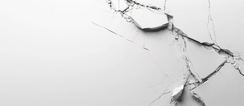 Cracked White Surface Reveals Sublayers of Texture and Minimalism