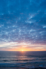 Fototapeta premium Clouds lit from the evening sunset