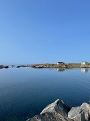 east coast of Canada, houses on the ocean