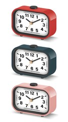 A group of alarm clocks