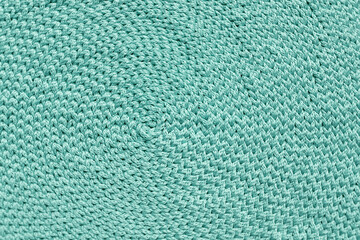 home spiral double crochet in circle cap mint color background