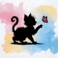 cat silhouettes, cute cat, playful cat, cute cat photos