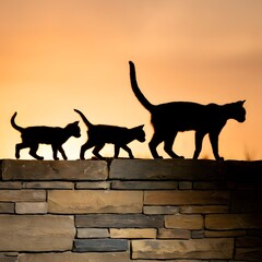 cat silhouettes, cute cat, playful cat, cute cat photos