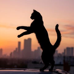 cat silhouettes, cute cat, playful cat, cute cat photos