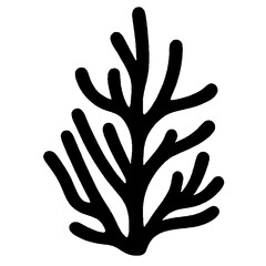 Obraz premium Coral reef drawing with dynamic upward growing branches