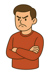 illustration of a man with arms crossed