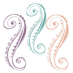 Swirling Decorative Flourishes organic abstract