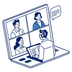 Virtual meeting with diverse participants online collaboration