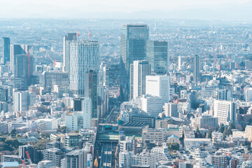 Obraz premium 東京の首都圏の高層ビル群,街並み,都会 