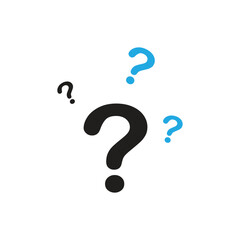 Question mark logo icon illustration flat