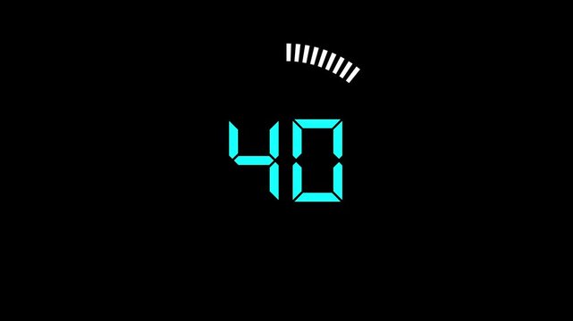 A modern countdown icon displays 45 seconds, featuring a smooth circular timer decreasing steadily, bold numbers at the center, and minimal design with subtle motion to indicate progress.
