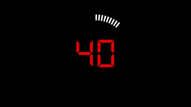 A modern countdown icon displays 45 seconds, featuring a smooth circular timer decreasing steadily, bold numbers at the center, and minimal design with subtle motion to indicate progress.
