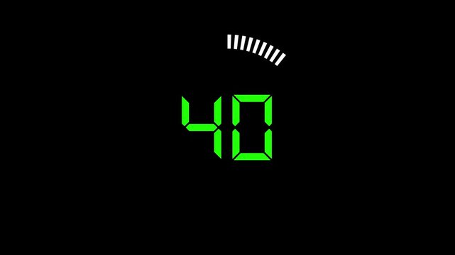 A modern countdown icon displays 45 seconds, featuring a smooth circular timer decreasing steadily, bold numbers at the center, and minimal design with subtle motion to indicate progress.
