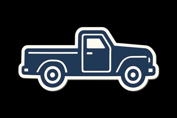 Fototapeta premium Isolated blue truck vector illustration pickup truck design transportation vehicle automotive icon 100