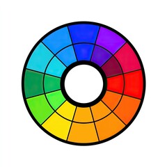 Obraz premium Circular color wheel with 12 sections (1)