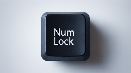 Closeup of num lock key from black computer keyboard

