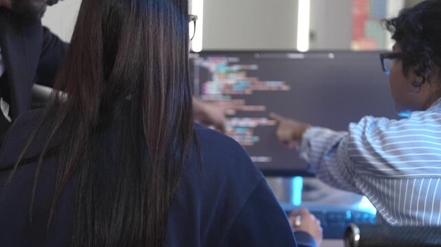A senior Indian technologist elucidating a complex microservices architecture to a junior developer during a pair programming session on a distributed system. Concept for knowledge transfer in cloud-n