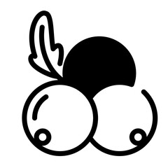 blueberry fruit icon design