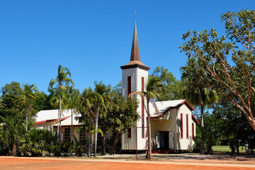 Our Lady Queen of Peace Cathedral is the main place of Catholic worship in the city - Broome, WA, Australia