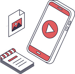 red and white buttons