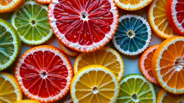 Vibrant and colorful citrus fruits create fresh, juicy farm to table experience that delights senses with natures bounty