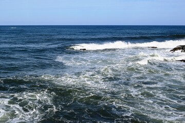 日本海の荒波 山形県庄内海岸