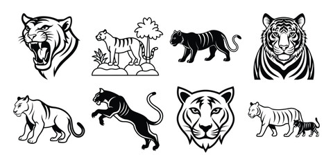 Majestic Tigers A Collection of Powerful and Elegant Big Cat Illustrations