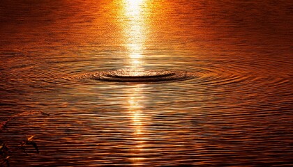 Close-up of water ripple in golden light, minimal background__ 