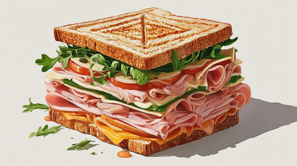 ham and cheese sandwich