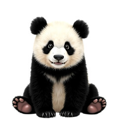 Fototapeta premium panda with bamboo
