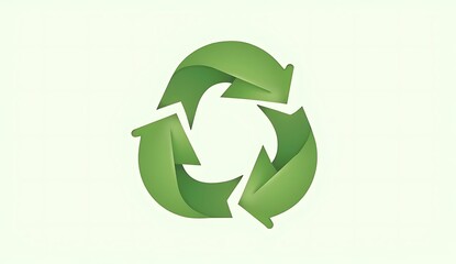 Obraz premium Recycle symbol green arrows eco friendly environment sustainability circular economy icon graphic design