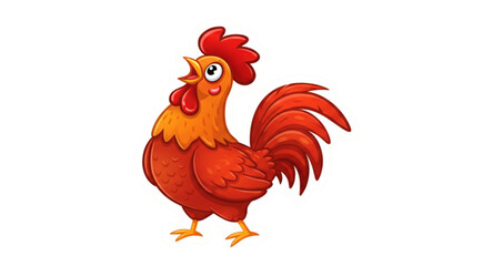 rooster isolated on white