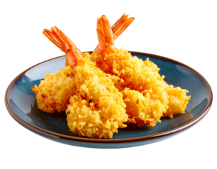 japanese shrimp tempura isolated on transparent png