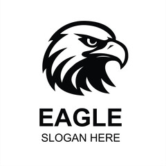 Majestic Eagle Head Logo Sharp Hawk Mascot Vector