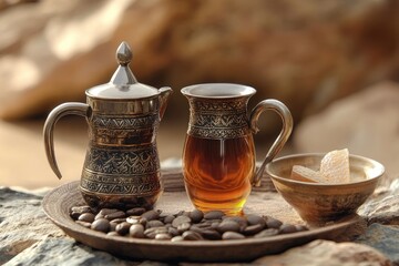 arabian coffee in the dessert