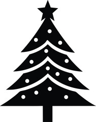 holiday tree vector icon.