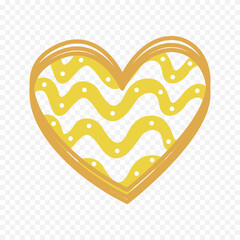 Obraz premium Doodle hand drawn heart drawing on white background
