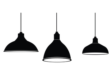 ceiling lamp silhouette set in various shapes