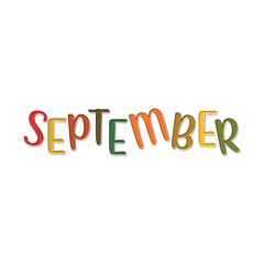 Welcome september. new month. Hello September Vector with autumn leaves. Autumn season. Autumn vector.