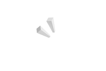 arrow icon 3d, white, PNG