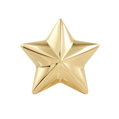 Fototapeta premium Isolated golden star emblem symbol shining with luxury and polished surface